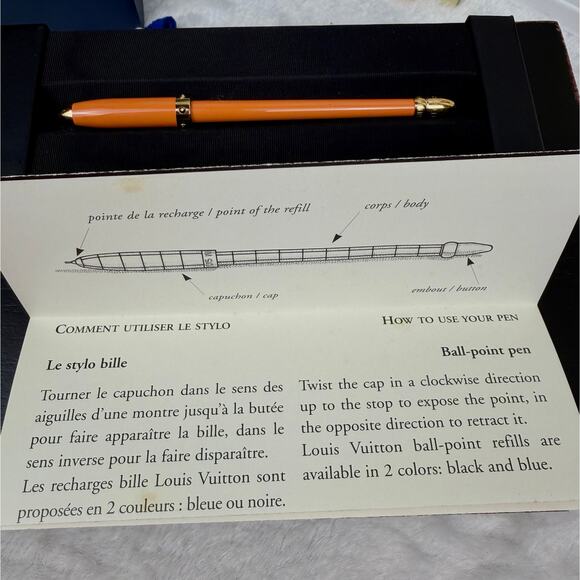 Louis Vuitton orange agenda ink pen. Used good condition!! - Picture 11 of 11